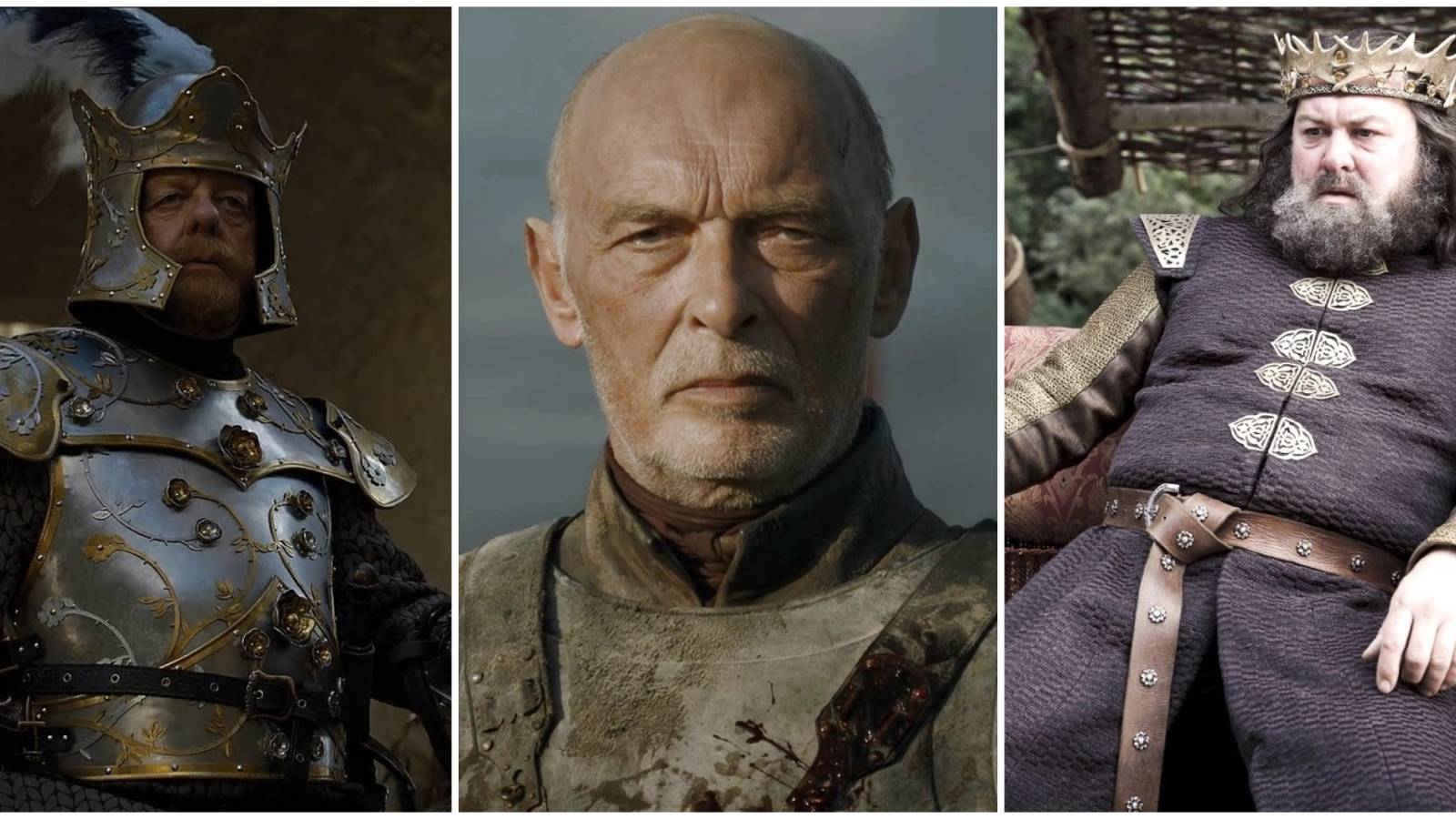 Mace Tyrell Randyll Tarly and Robert Baratheon in reference to the Battle of Ashford in Game of Thrones.