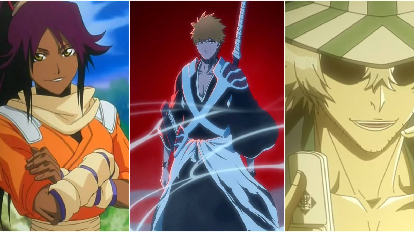 Yoruichi, Ichigo and Kisuke 