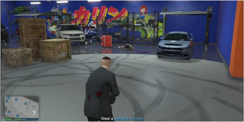 GTA Online Salvage Yard Heist - The Gangbanger Robbery Task - Getaway Vehicle