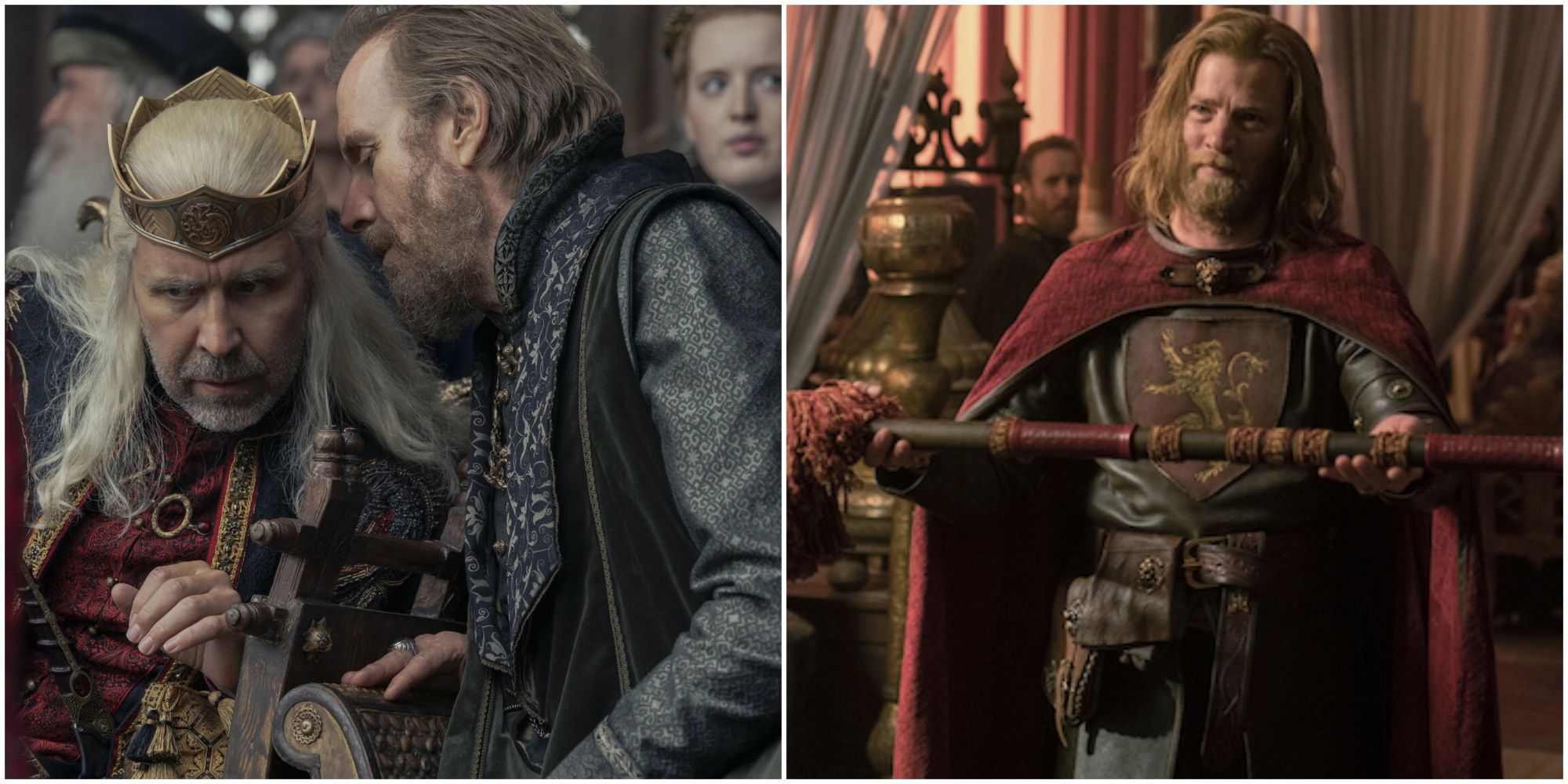 Viserys Targaryen Otto Hightower and Jason Lannister in House of the Dragon.