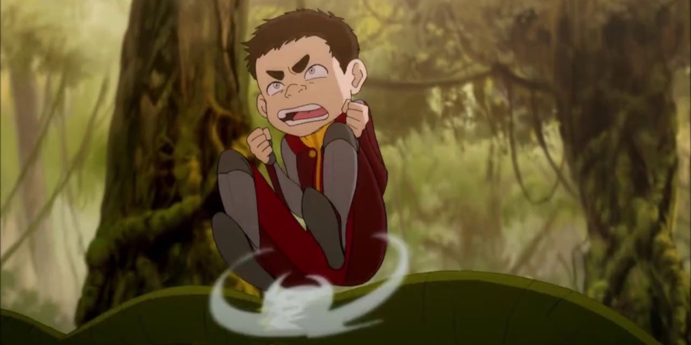 Meelo creating a gust of air with his flatulence in The Legend of Korra