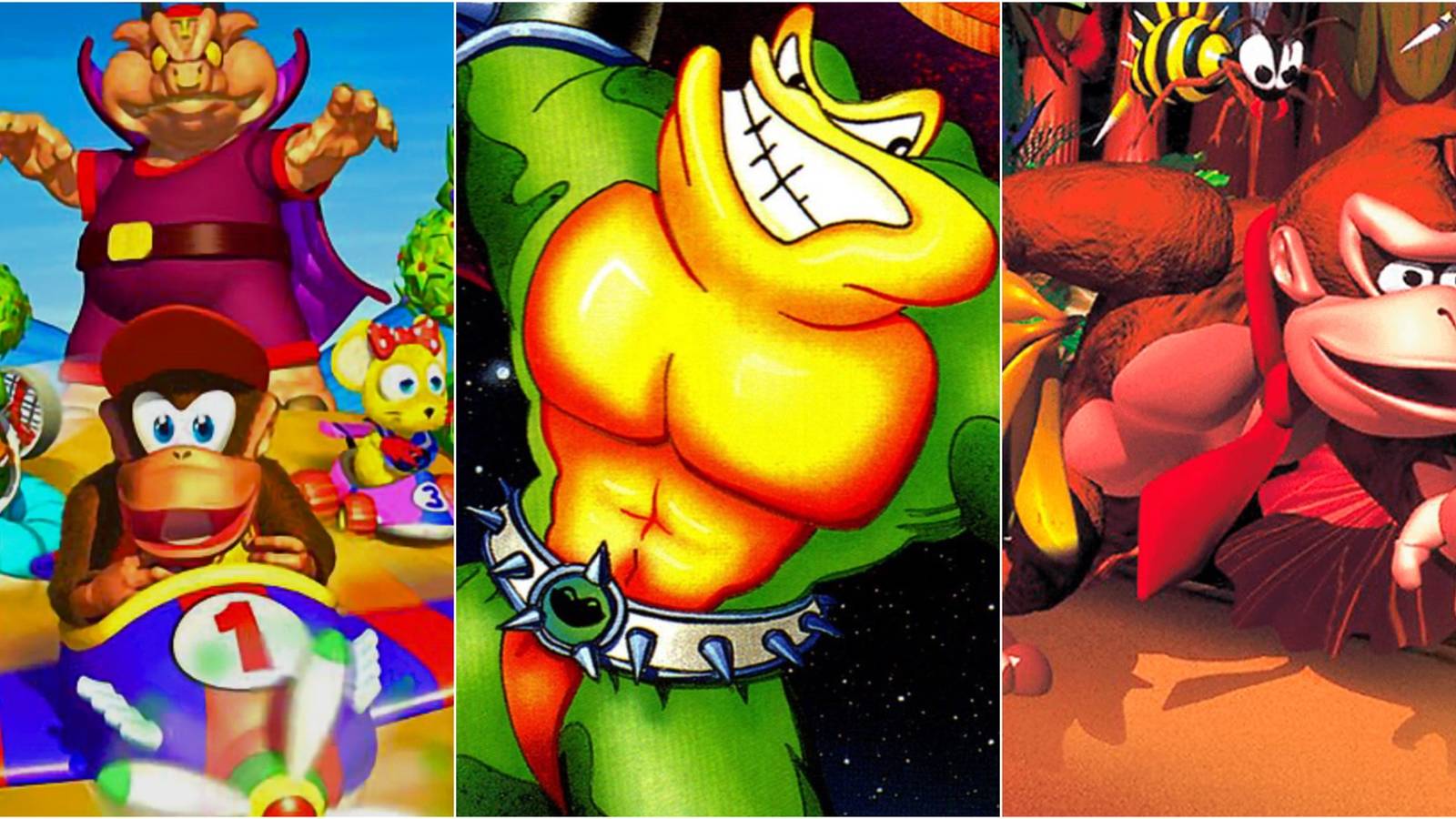 Diddy Kong Racing, Battletoads, and Donkey Kong Country 