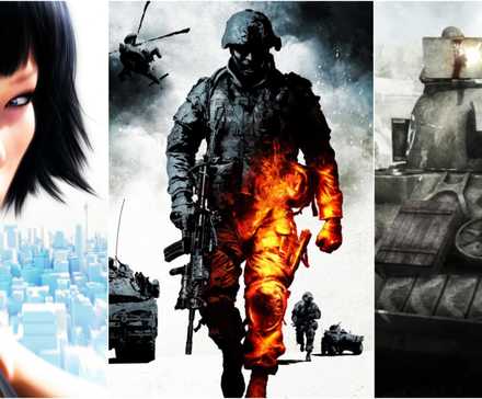 Mirror's Edge, Battlefield Bad Company 2, and Battlefield 1943