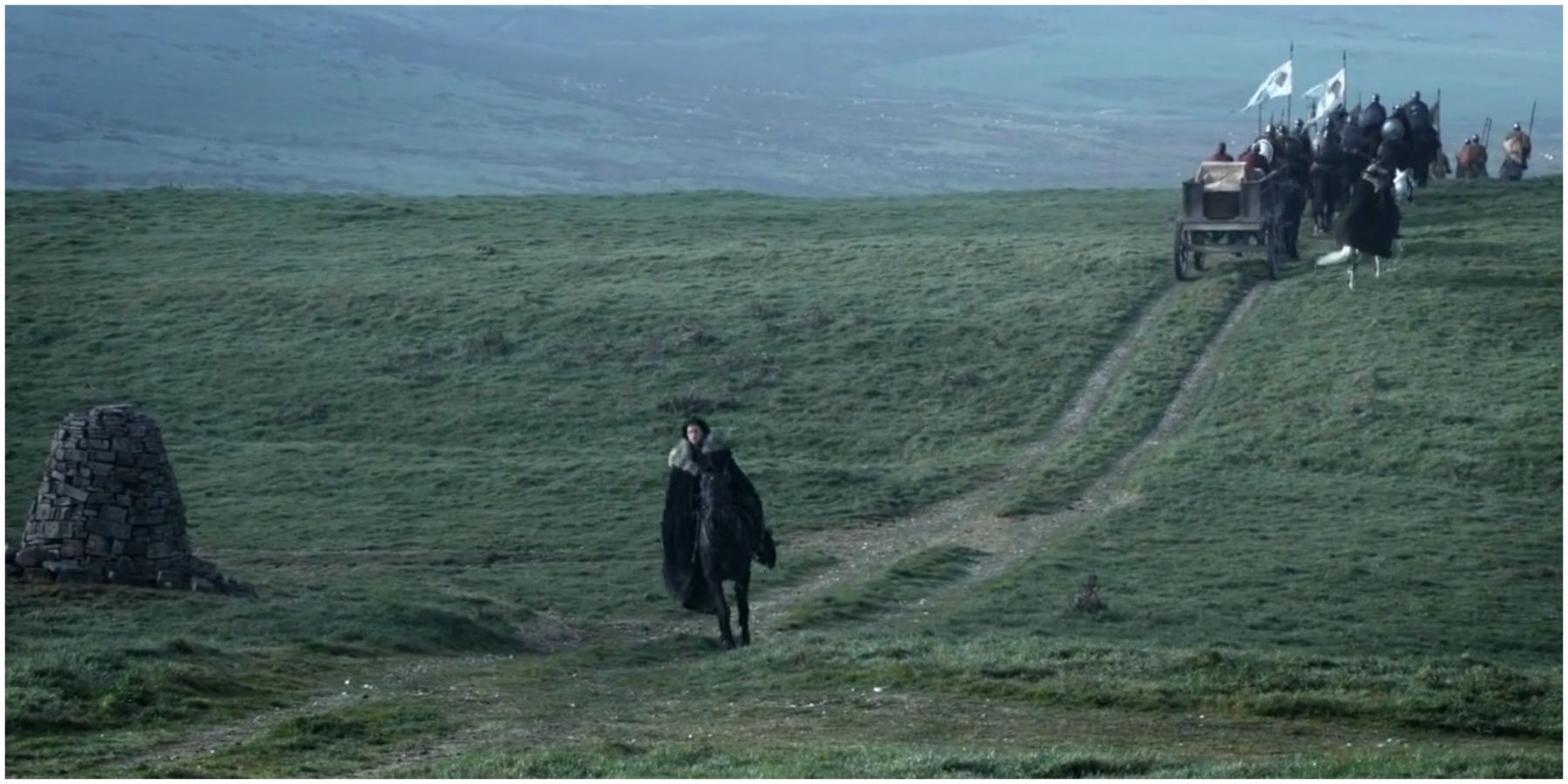Jon Snow leaves for Castle Black in Game of Thrones season 1.