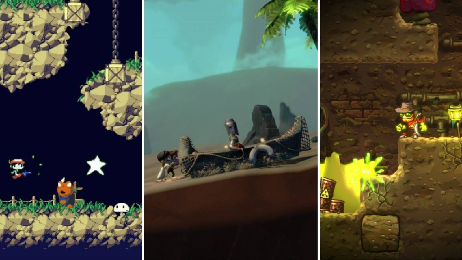 Cave Story, The Cave, And SteamWorld Dig Featured