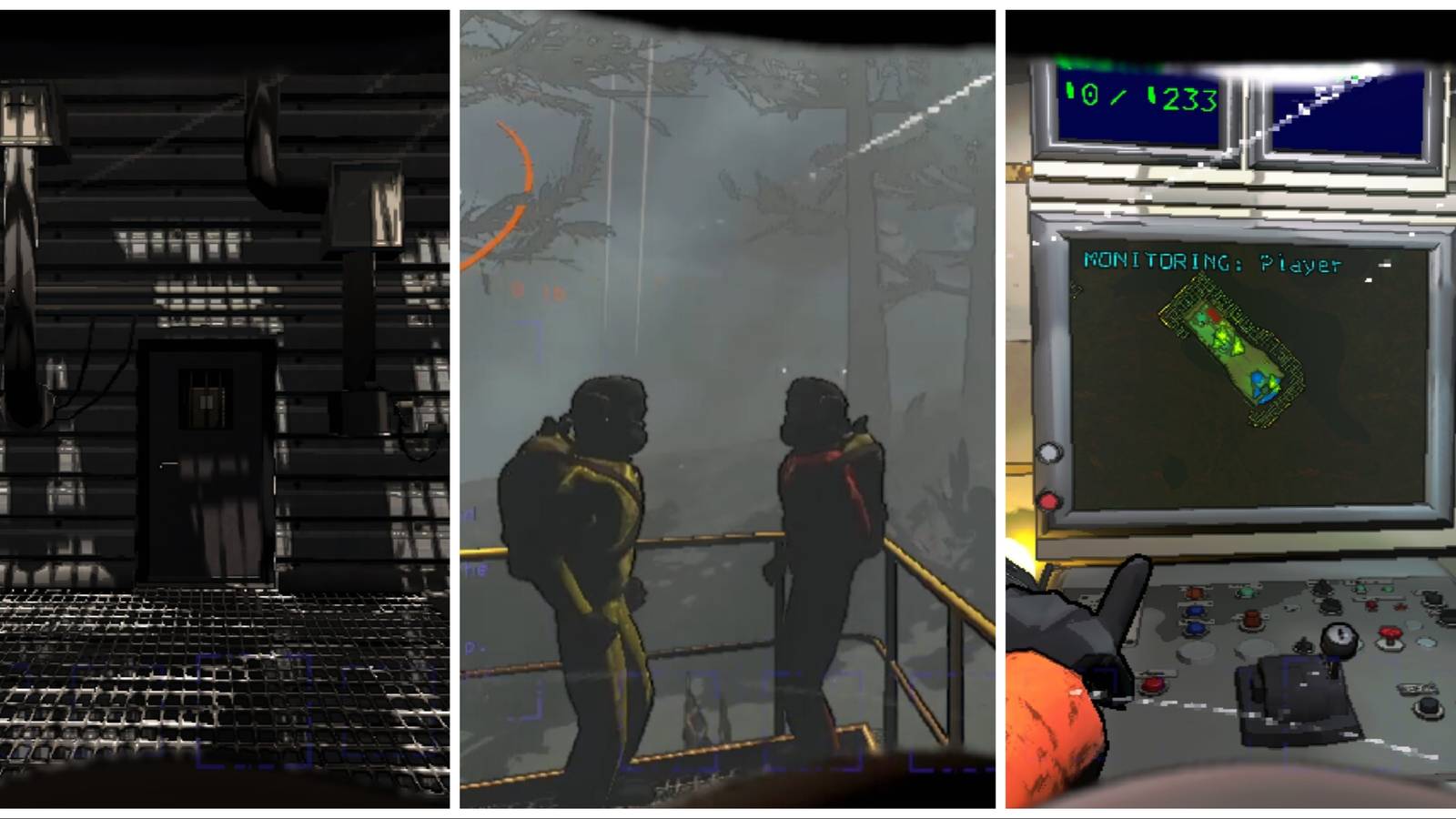 Indoors two players and monitor