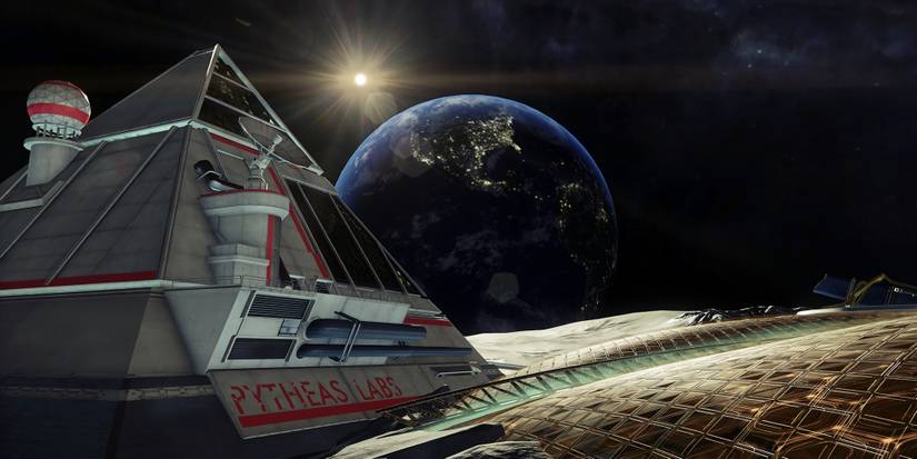 Moon, earth in the background