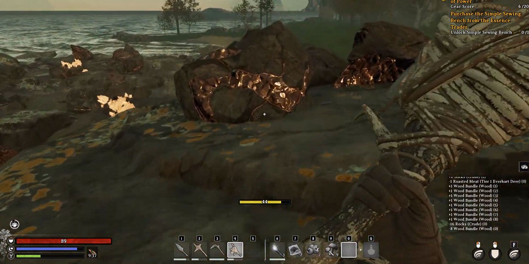 Ore deposits found in large stones in Nightingale.