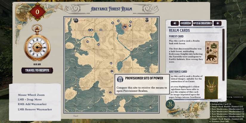 Provisioner Site of Power in Nightingale