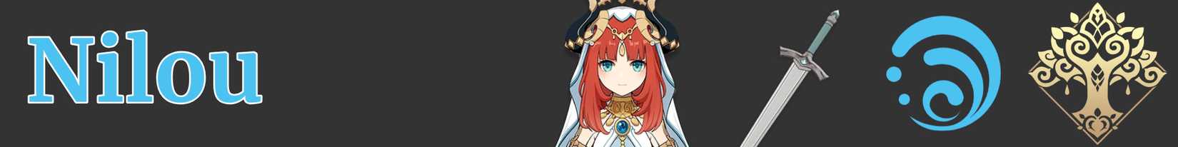 Nilou's weapon element and region - sword hydro sumeru - genshin impact