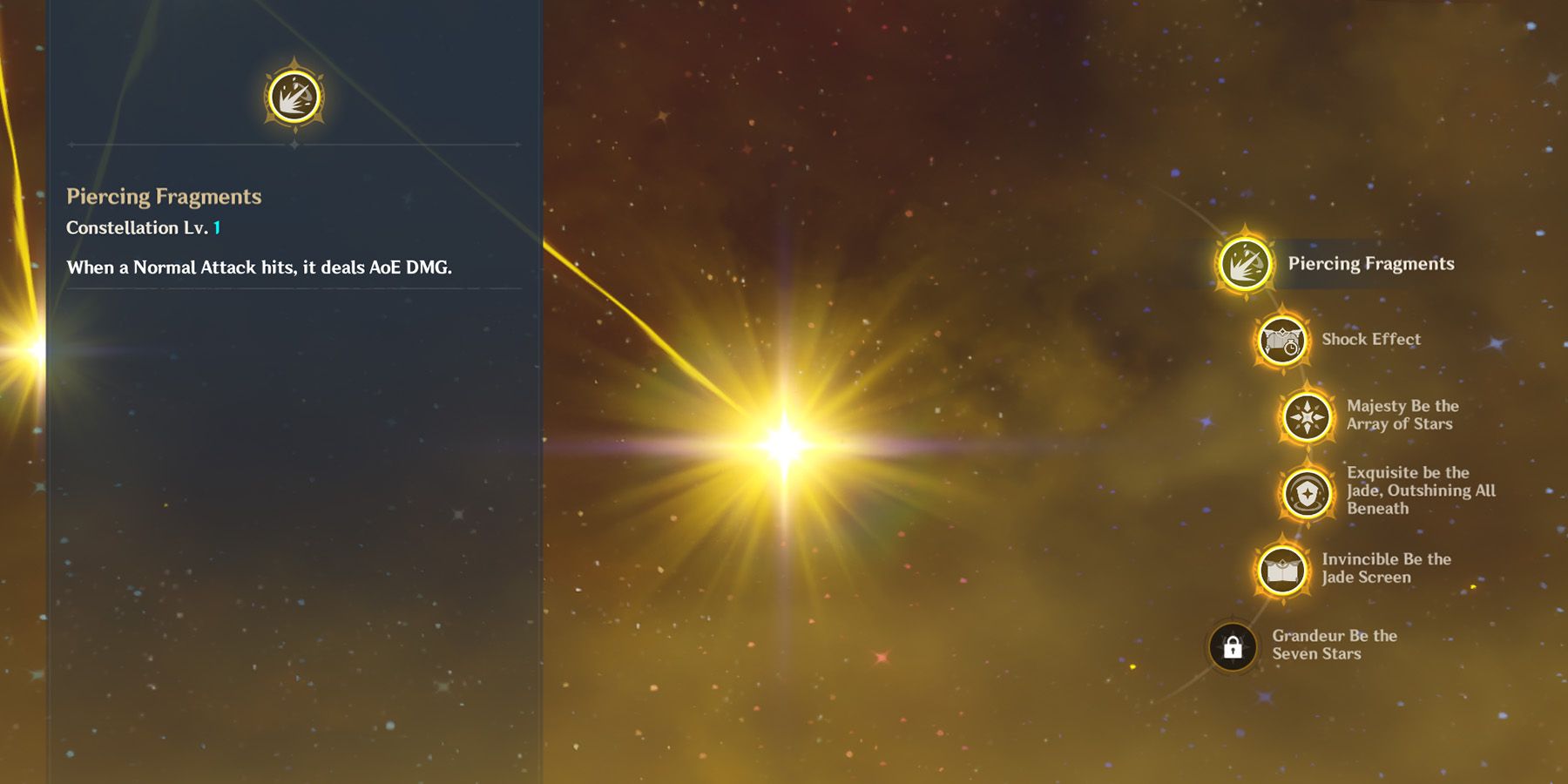 ningguang c1 constellation in genshin impact - C5 - Invincible Be the Jade Screen