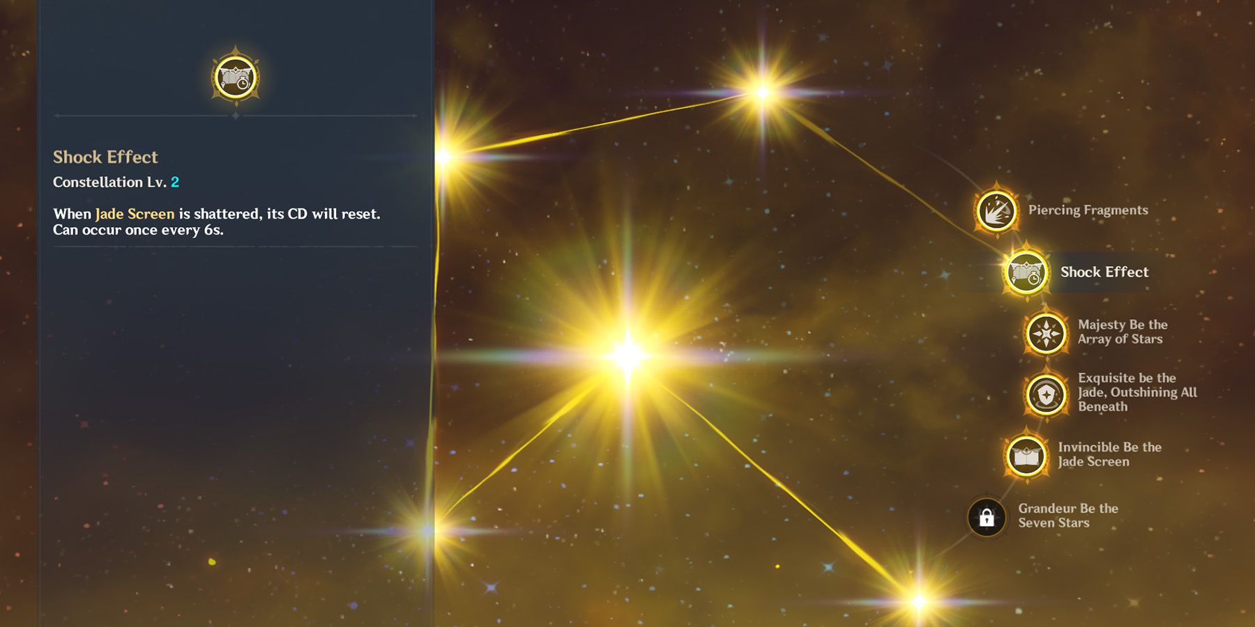 ningguang c2 constellation in genshin impact - C6 - Grandeur Be The Seven Stars