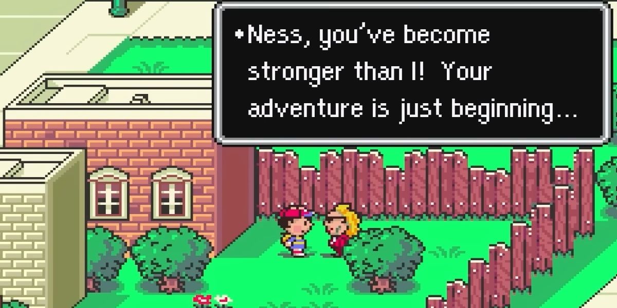 ness talking to an npc in earthbound