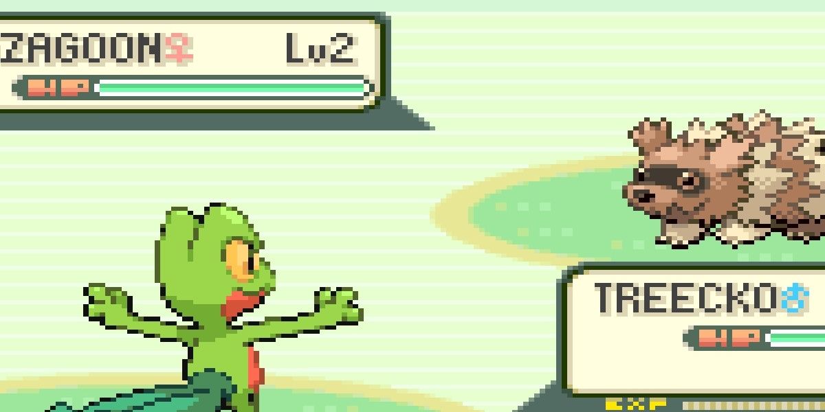 treecko fighting in pokemon emerald