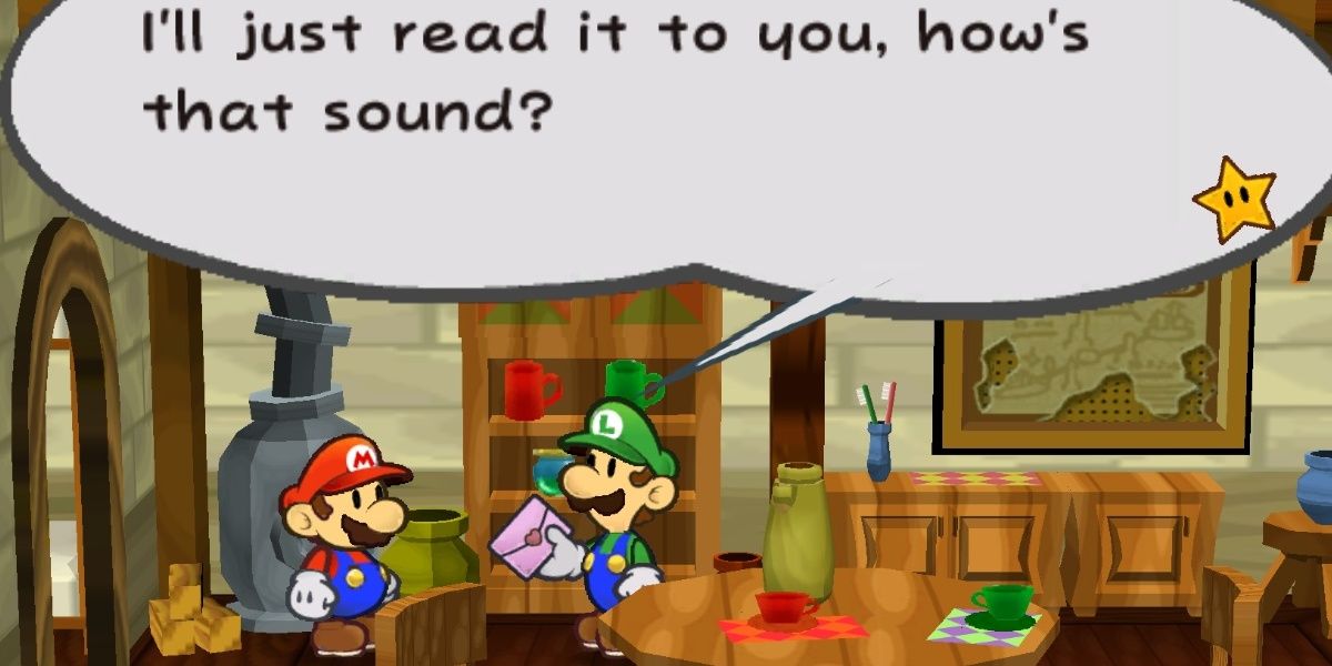 luigi and mario talking in paper mario