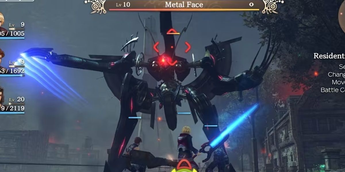 the party fighting metal face in xenoblade chronicles