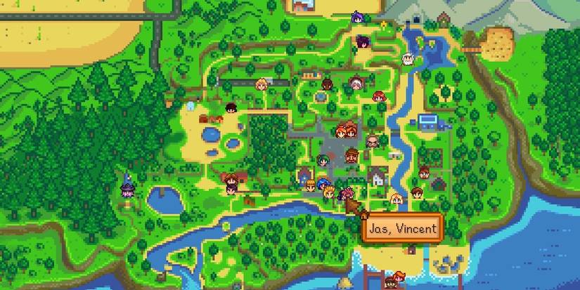 Map showing vincents location icon