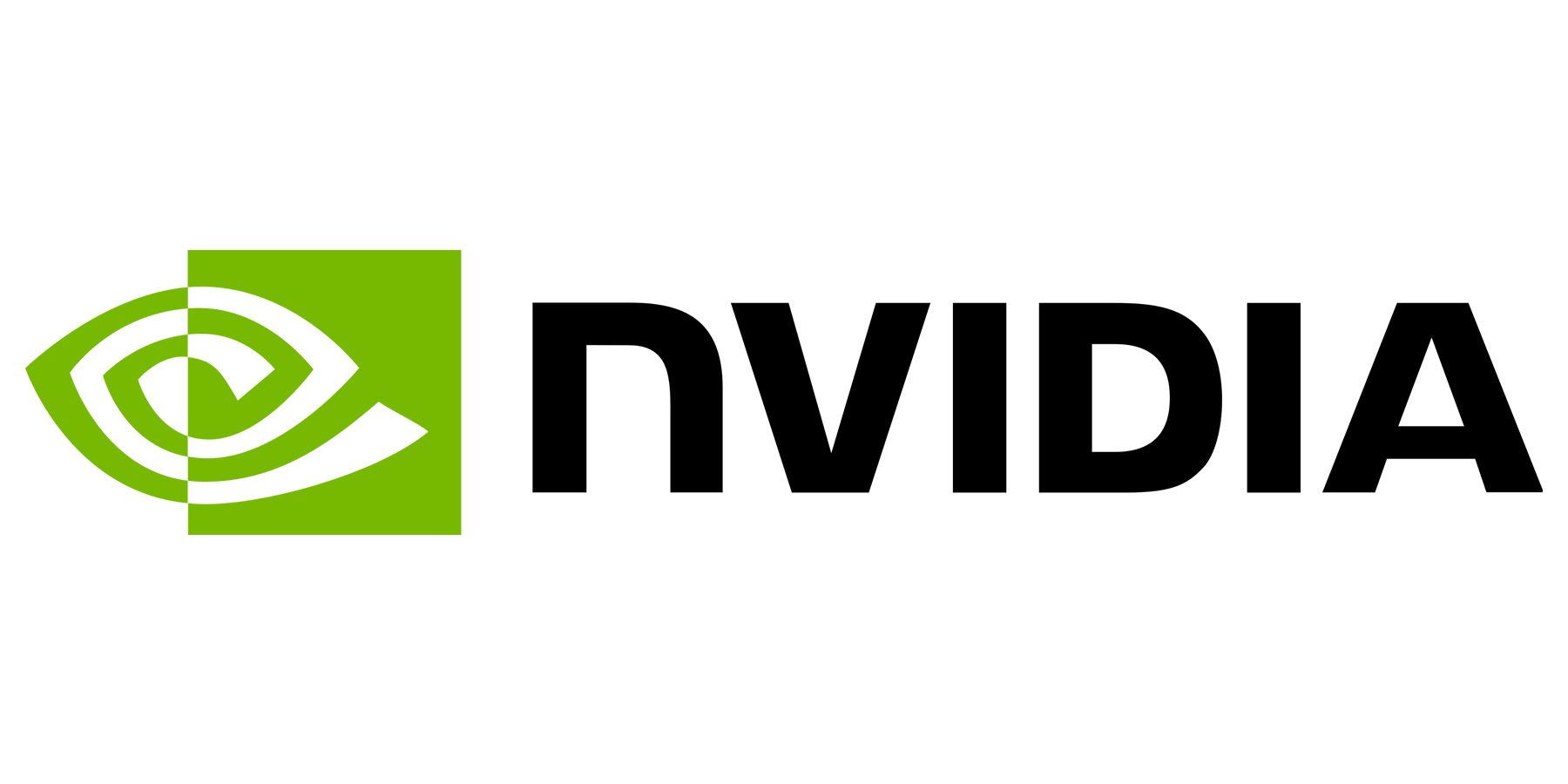 Nvidia logo over white background