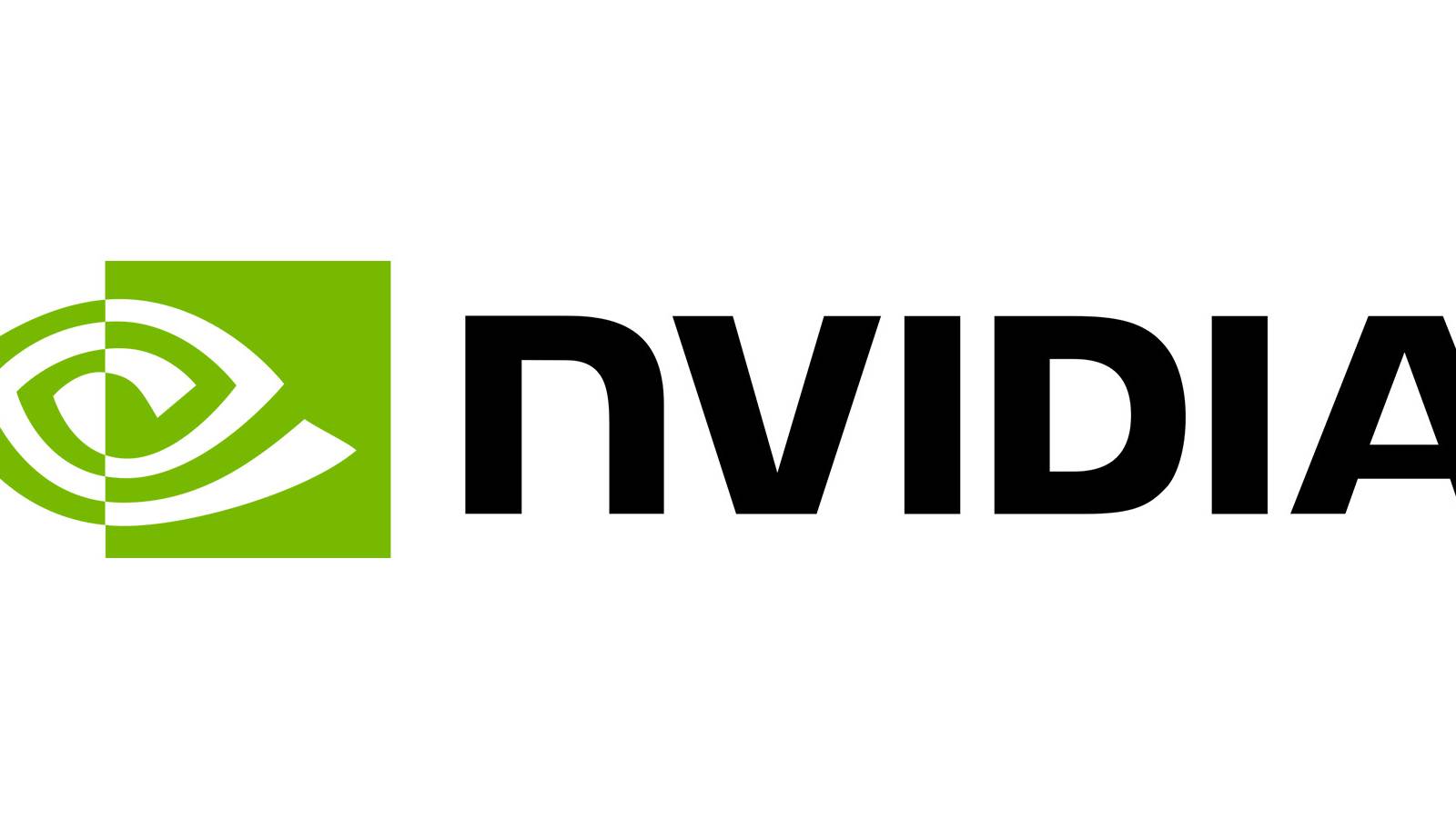 Nvidia logo over white background
