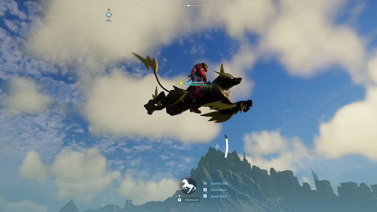 Rayhound double-jumping in Palworld