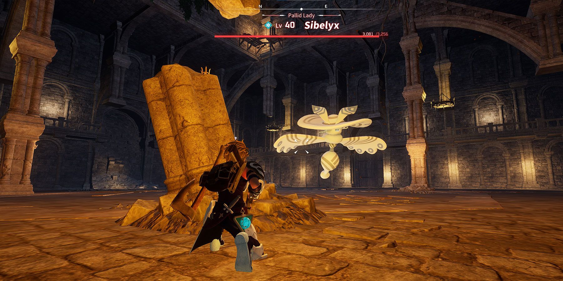 Alpha Sibelyx in dungeon in Palworld.