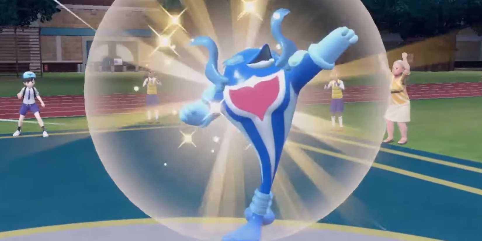 Pokemon Scarlet & Violet Palafin's Hero Form enters battle