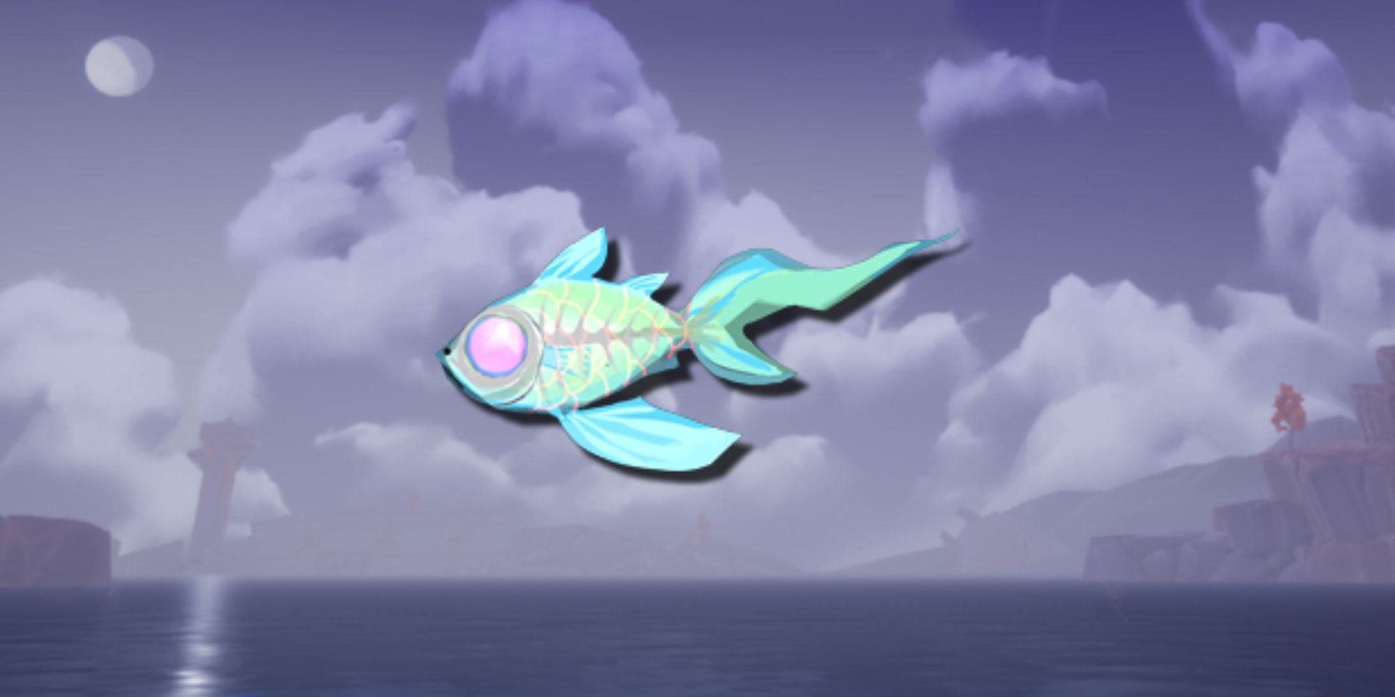 An eyeless minnow that can be caught in the caves of Bahari Bay
