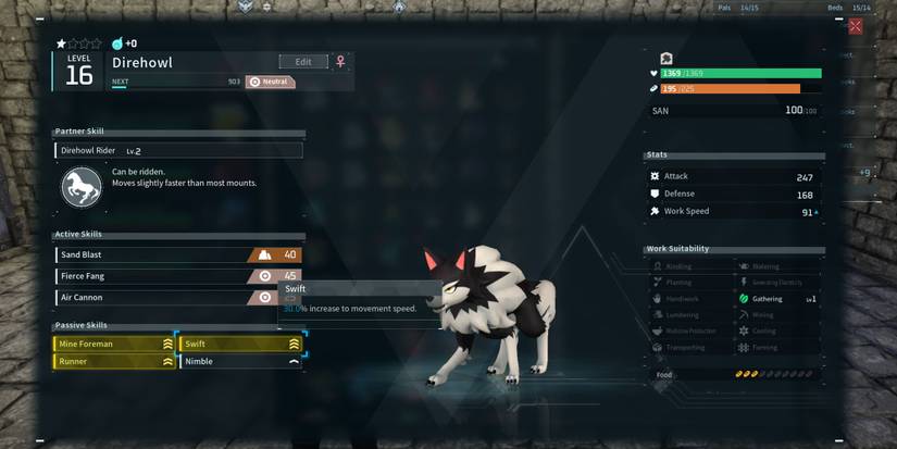 Palworld - Pal With Swift Passive Skill