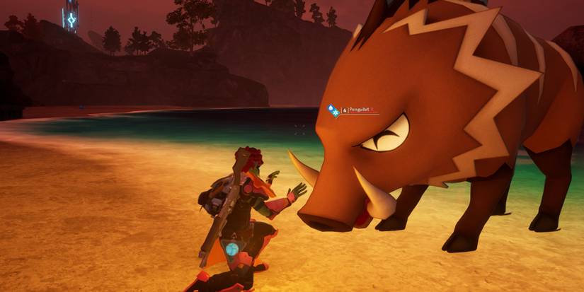 Palworld - Petting Rushoar In-Game