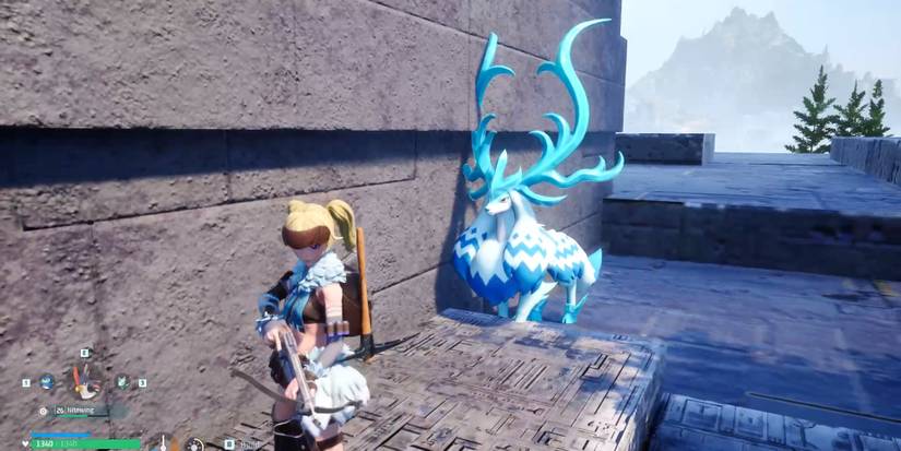 Image of a Reindrix in the wild in Palworld