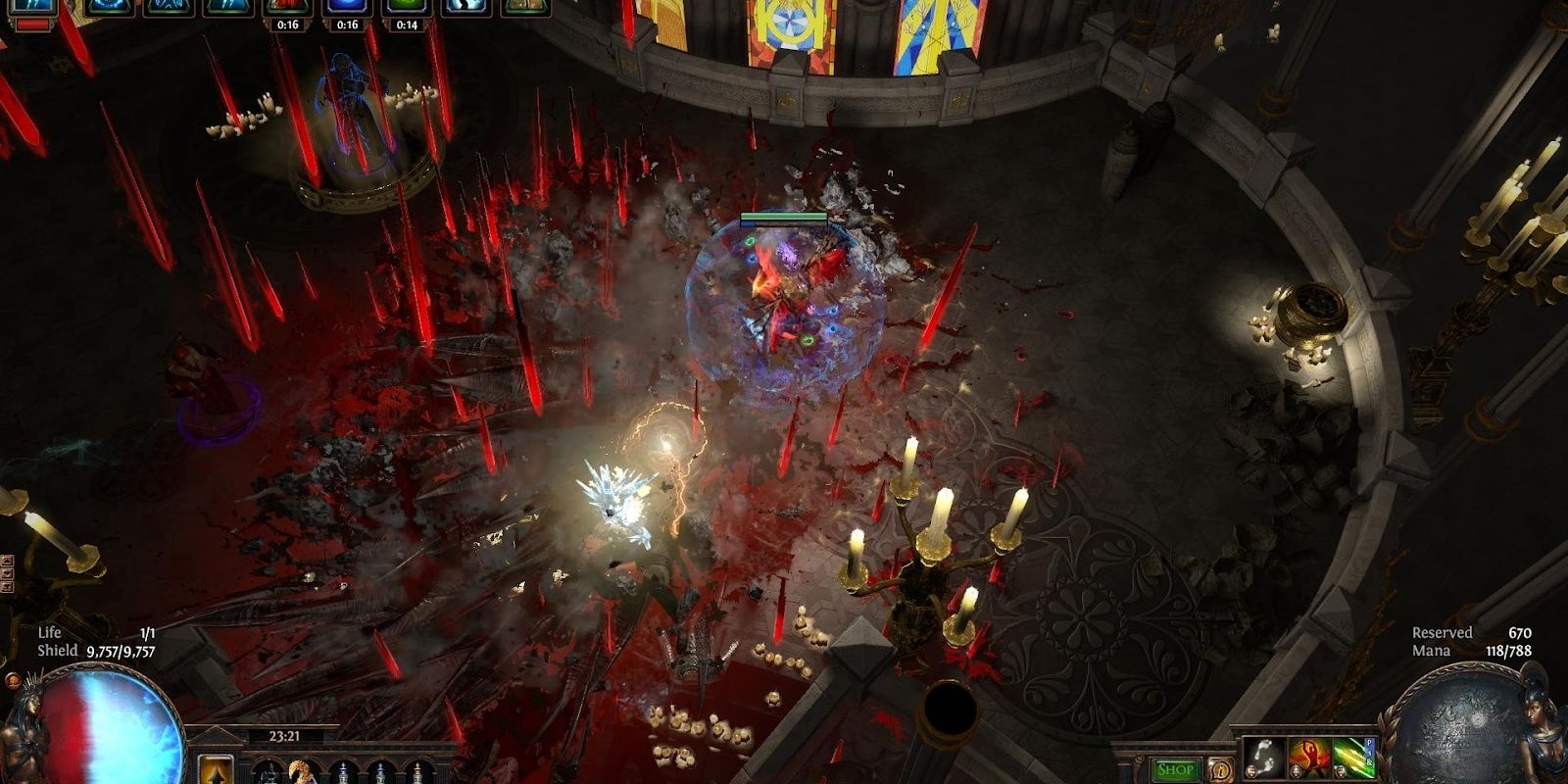 Path of exile Red armour in energy shield