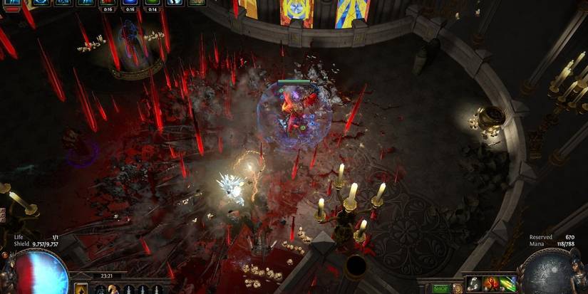 Path of exile Red armour in energy shield