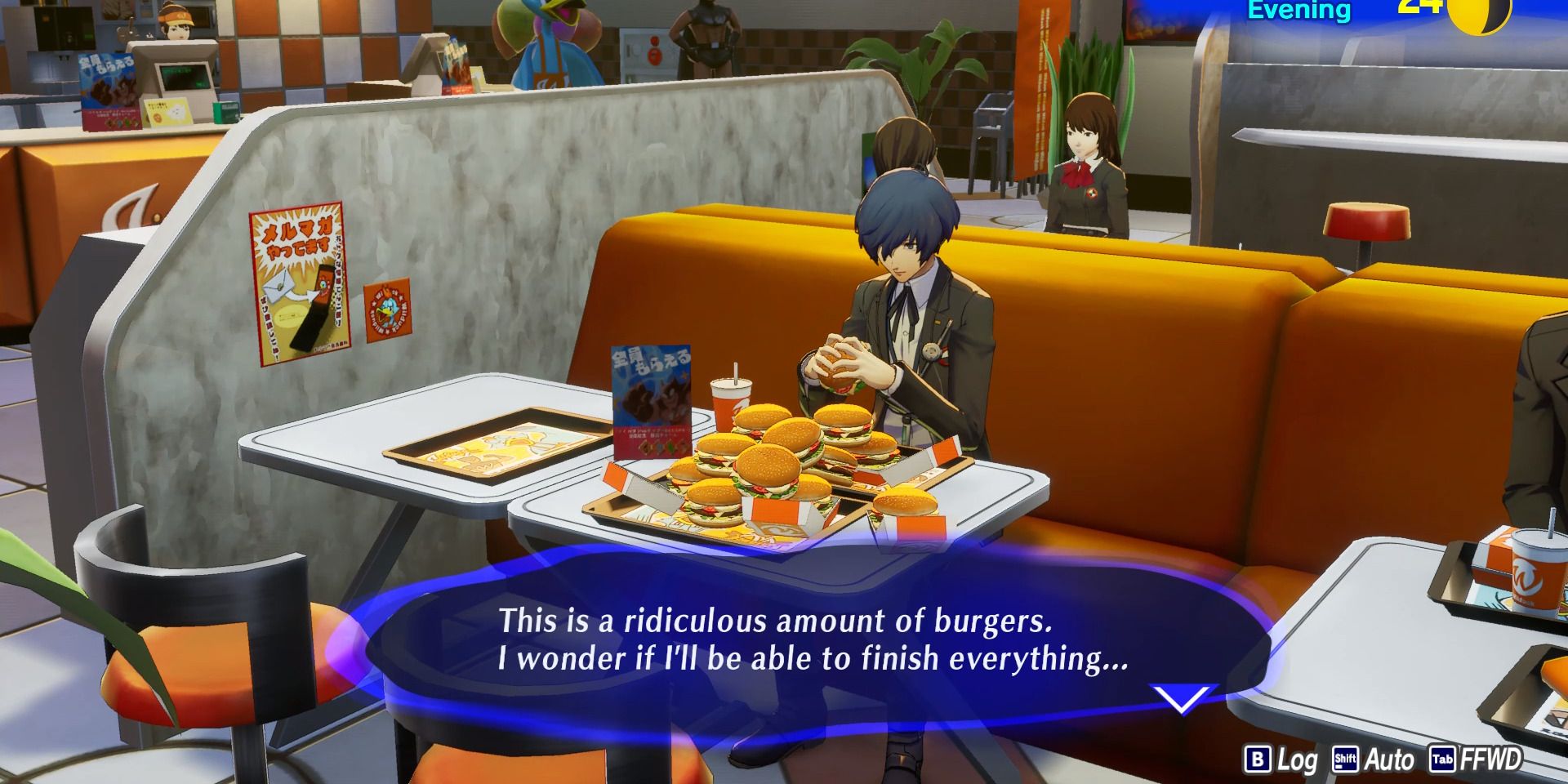 Image of the main character starting the Big Eater Challenge in Persona 3 Reload