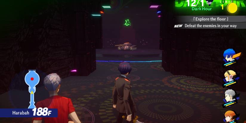 Image of the Chaos Panzer boss' location in the Harabah Block in Persona 3 Reload