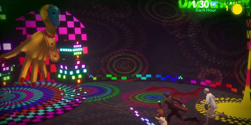 Image of the team running into a Dutiful Checkmate enemy in the Harabah Block in Persona 3 Reload