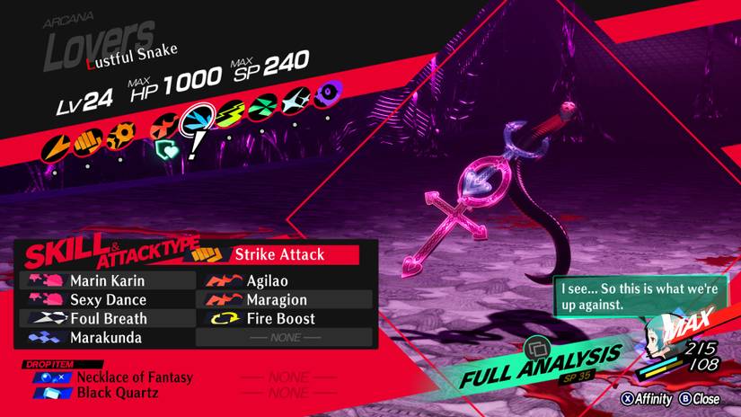 Persona 3 Reload Lustful Snake