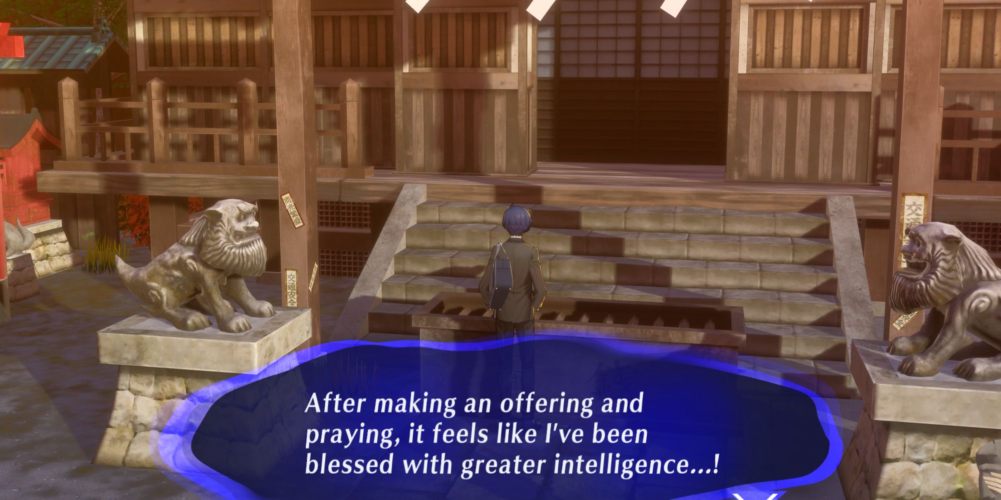 Persona 3 Reload P3R Naganaki Shrine monetary offering 10000 yen increases academics by three points notes