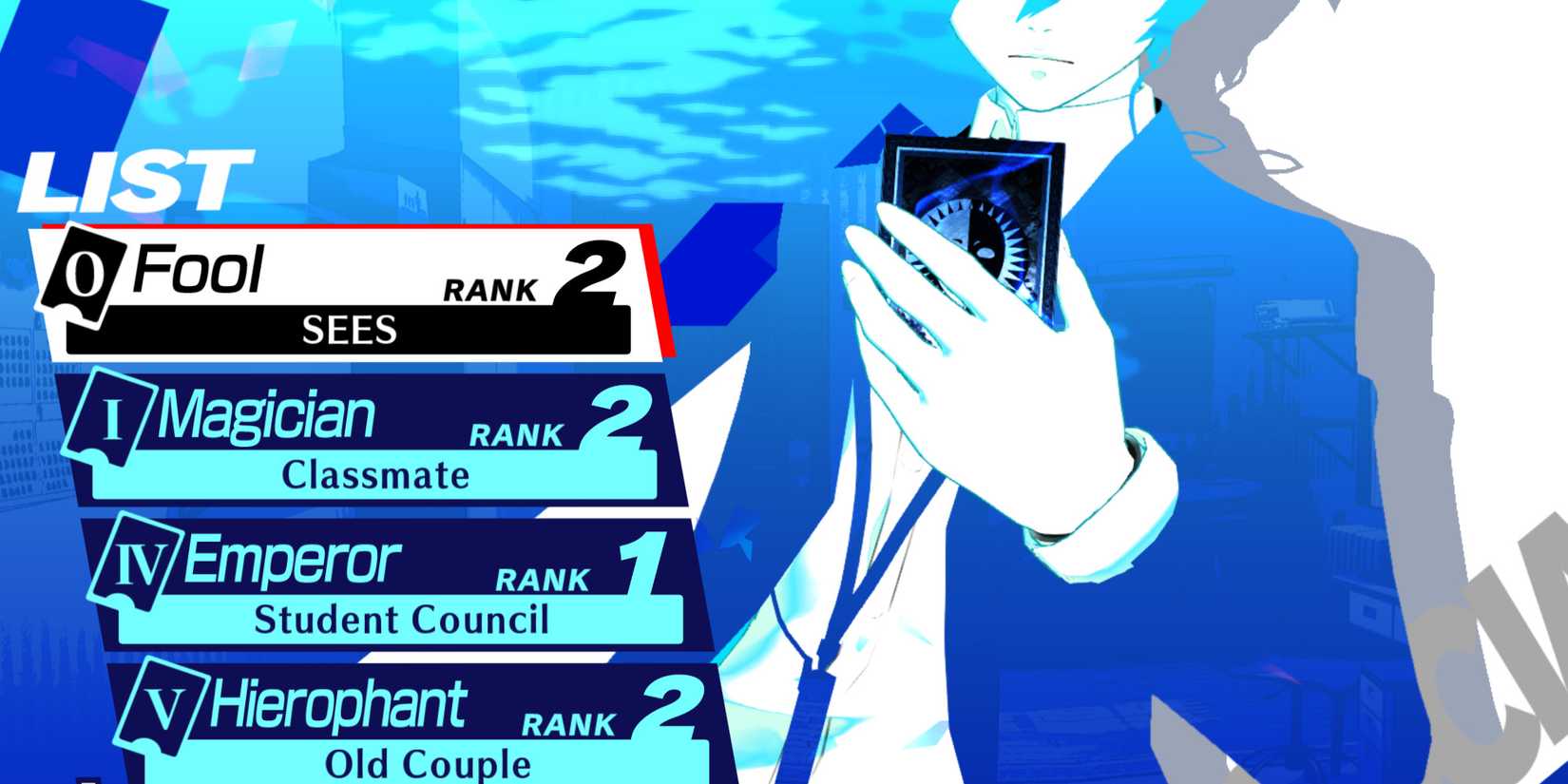 Persona 3 Reload P3R social link list