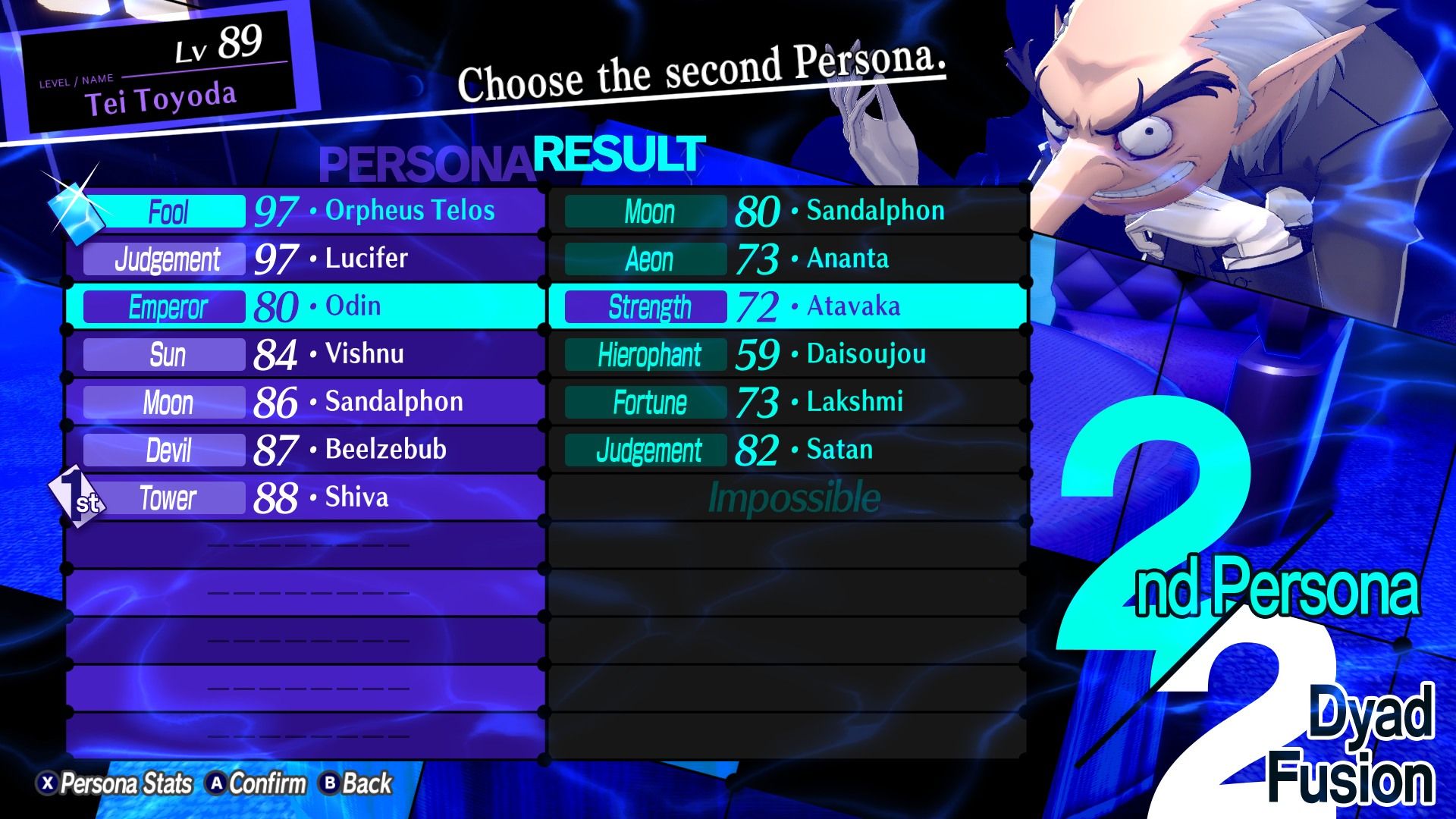 Persona 3 Reload Persona Fusion