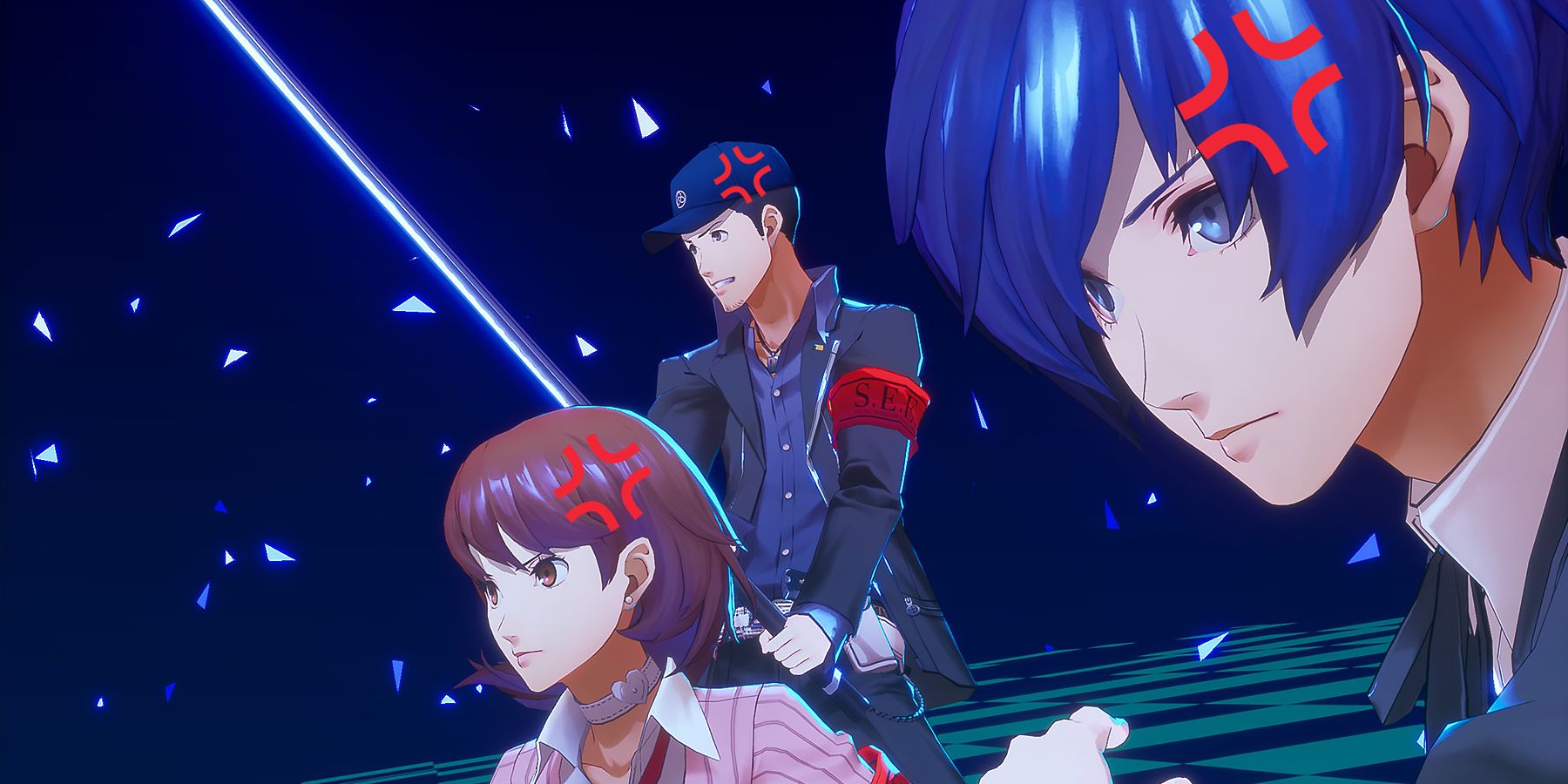 Persona 3 Reload Yukari Junpei Makoto all-out attack angry vein edit