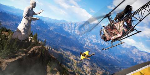 Player gliding in Far Cry 5