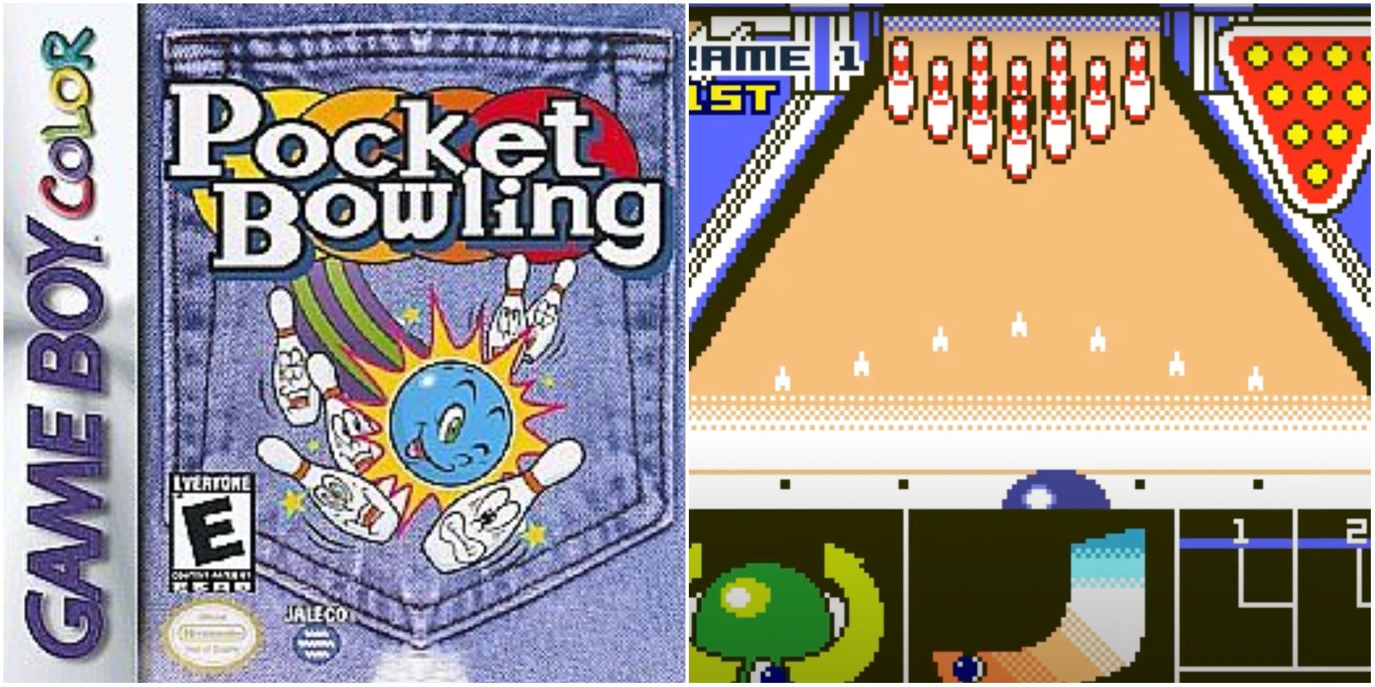 Pocket Bowling case cover and gameplay