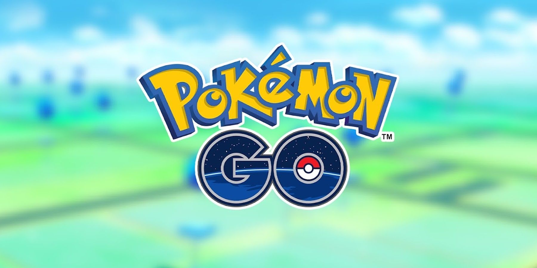 pokemon go logo with pokestops in background