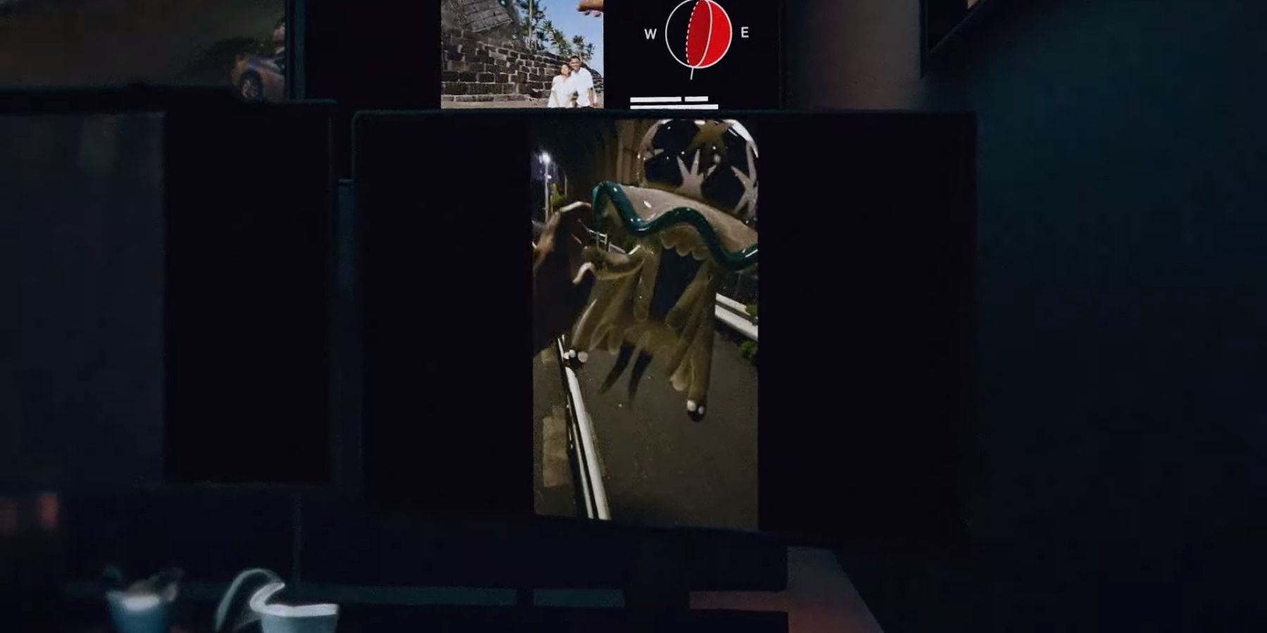 A screenshot from Pokemon GO's Ultra Beast teaser featuring Nihilego - The introduction of new Ultra Beasts comes alongside several Pokemon set to join the game throughout the coming weeks