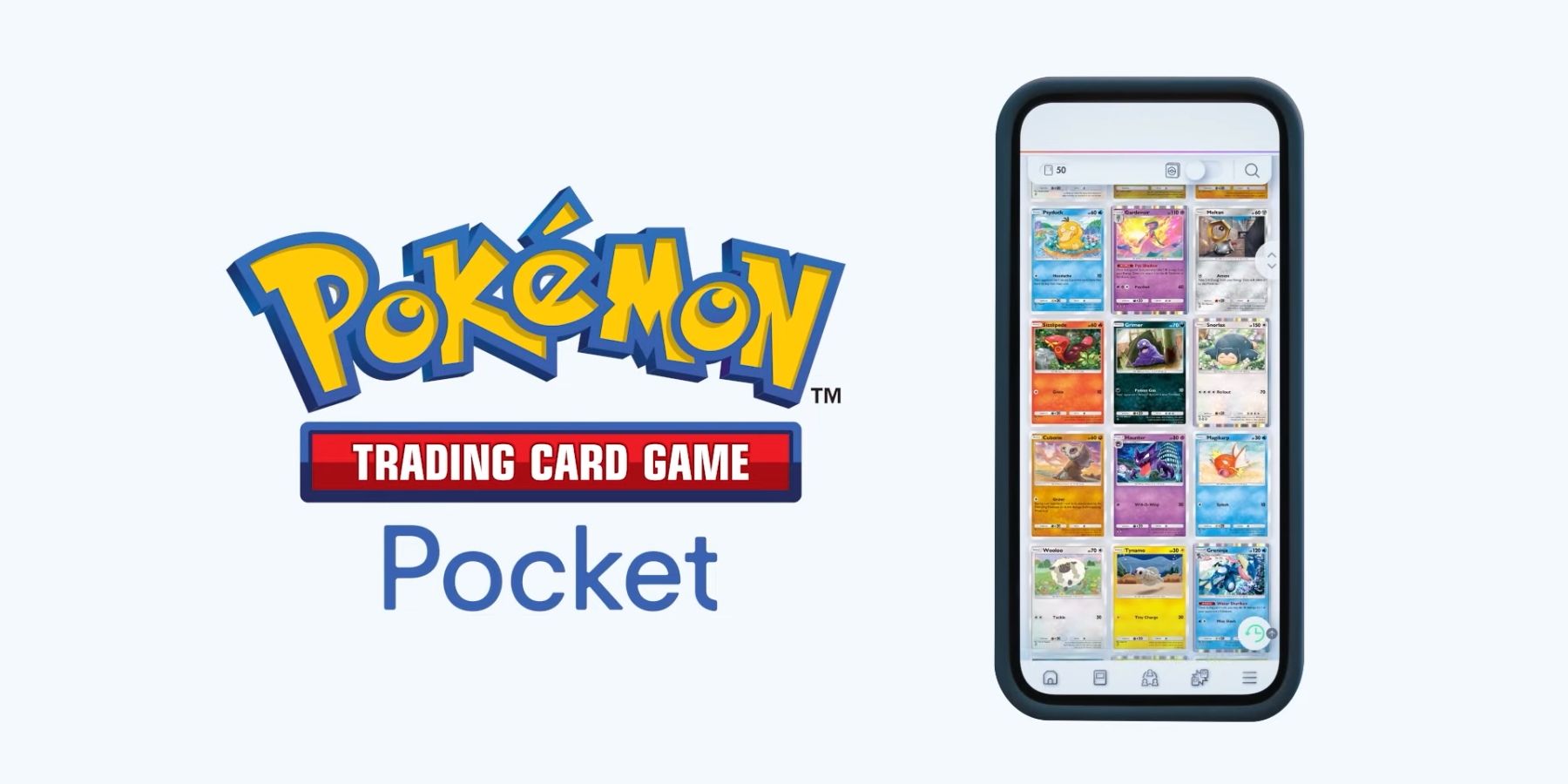 A screenshot from the title reveal for Pokemon Trading Card Game Pocket.