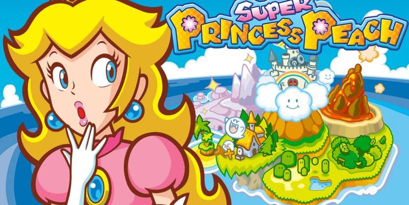 Promo art featuring Peach and the island in Super Princess Peach