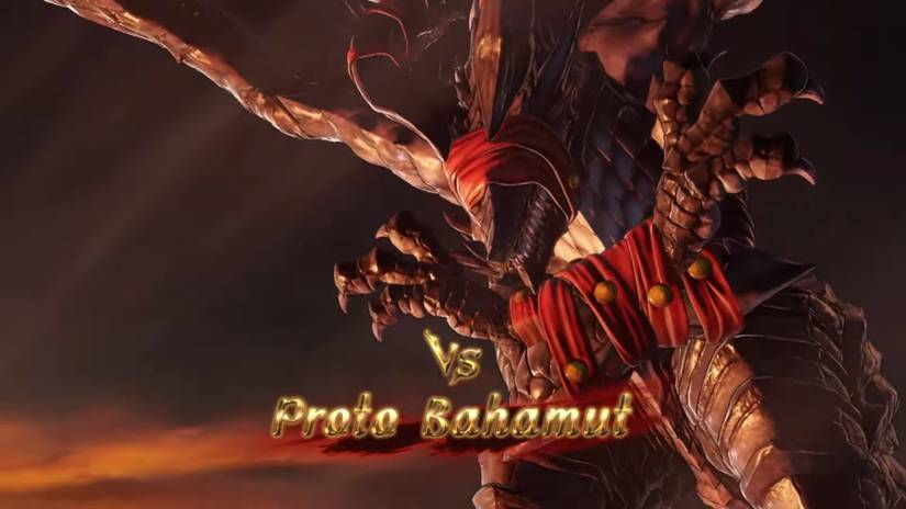 Fighting Proto Bahamut in Granblue Fantasy: Relink