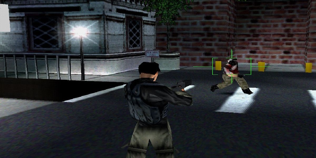 gabe logan shooting an enemy in syphon filter