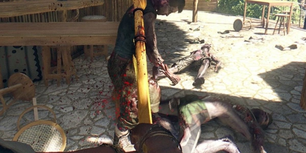 a zombie being killed in dead island