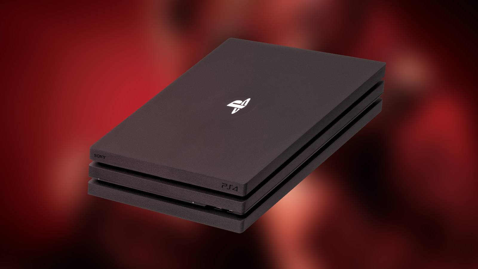 PS4 Pro on blurred Gran Turismo Sport background